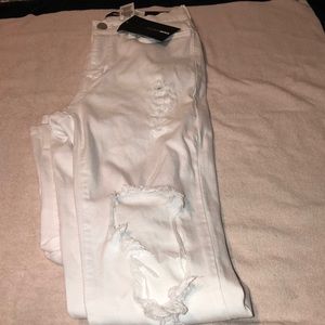 White Glistening Jeans